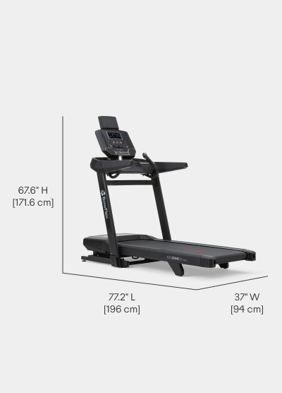 Treadmill 9 Dimensions - Length 77.2 inches, Width 37 inches, Height 67.6 inches